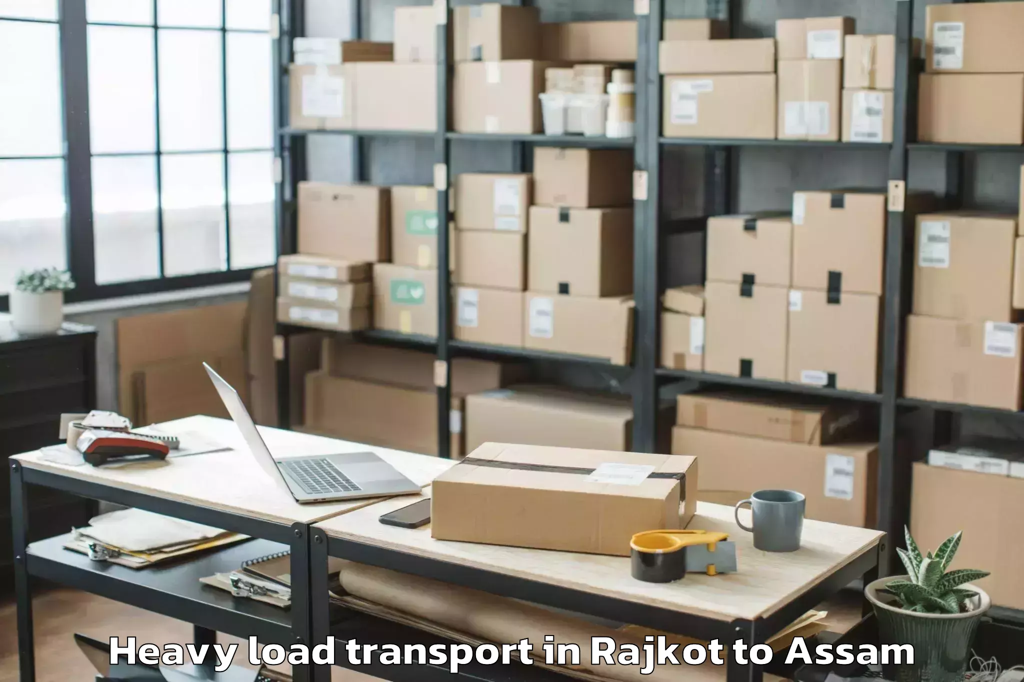 Easy Rajkot to Bhergaon Heavy Load Transport Booking